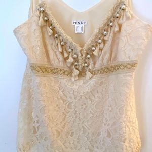 Venus extra large cream lace Camisole